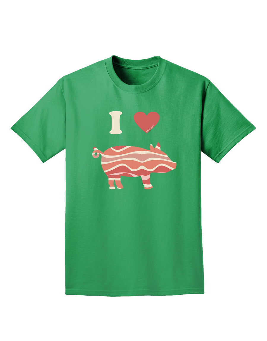 I Heart My Bacon Pig Silhouette Adult Dark T-Shirt by TooLoud-Mens T-Shirt-TooLoud-Purple-Small-Davson Sales