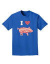 I Heart My Bacon Pig Silhouette Adult Dark T-Shirt by TooLoud-Mens T-Shirt-TooLoud-Royal-Blue-Small-Davson Sales