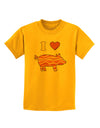 I Heart My Bacon Pig Silhouette Childrens T-Shirt by TooLoud-Childrens T-Shirt-TooLoud-Gold-X-Small-Davson Sales