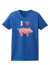 I Heart My Bacon Pig Silhouette Womens Dark T-Shirt by TooLoud-TooLoud-Royal-Blue-X-Small-Davson Sales