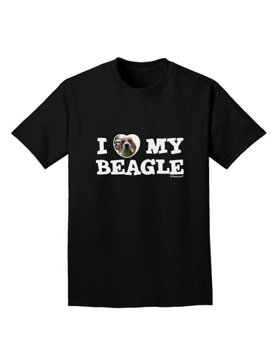 I Heart My Beagle Adult Dark T-Shirt by TooLoud-Mens T-Shirt-TooLoud-Black-Small-Davson Sales