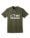 I Heart My Beagle Adult Dark T-Shirt by TooLoud-Mens T-Shirt-TooLoud-Military-Green-Small-Davson Sales