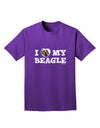 I Heart My Beagle Adult Dark T-Shirt by TooLoud-Mens T-Shirt-TooLoud-Purple-Small-Davson Sales