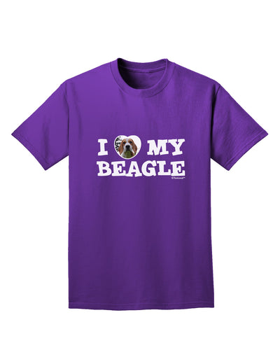 I Heart My Beagle Adult Dark T-Shirt by TooLoud-Mens T-Shirt-TooLoud-Purple-Small-Davson Sales