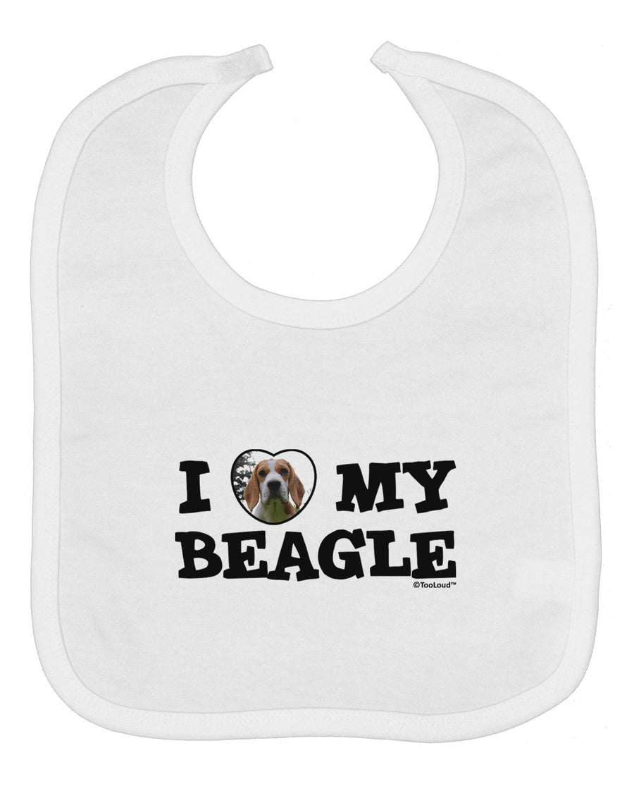 I Heart My Beagle Baby Bib by TooLoud