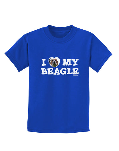 I Heart My Beagle Childrens Dark T-Shirt by TooLoud-Childrens T-Shirt-TooLoud-Royal-Blue-X-Small-Davson Sales