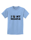 I Heart My Beagle Childrens T-Shirt by TooLoud-Childrens T-Shirt-TooLoud-Light-Blue-X-Small-Davson Sales