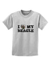 I Heart My Beagle Childrens T-Shirt by TooLoud-Childrens T-Shirt-TooLoud-AshGray-X-Small-Davson Sales