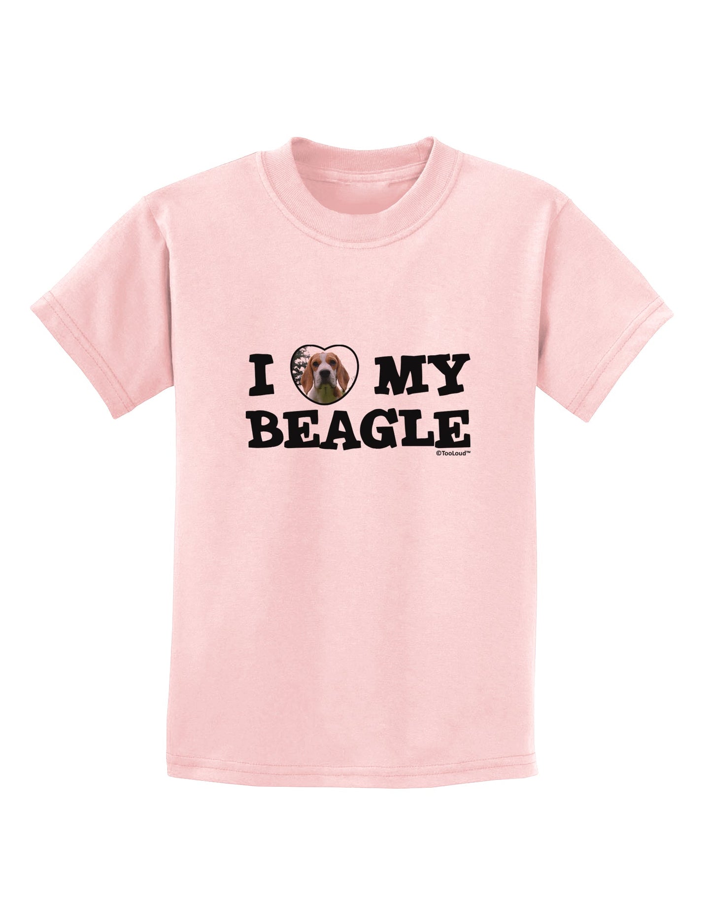 I Heart My Beagle Childrens T-Shirt by TooLoud-Childrens T-Shirt-TooLoud-PalePink-X-Small-Davson Sales