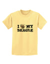 I Heart My Beagle Childrens T-Shirt by TooLoud-Childrens T-Shirt-TooLoud-Daffodil-Yellow-X-Small-Davson Sales