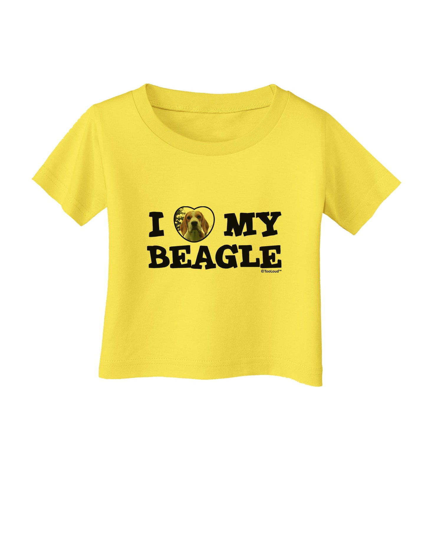 I Heart My Beagle Infant T-Shirt by TooLoud-Infant T-Shirt-TooLoud-Yellow-06-Months-Davson Sales