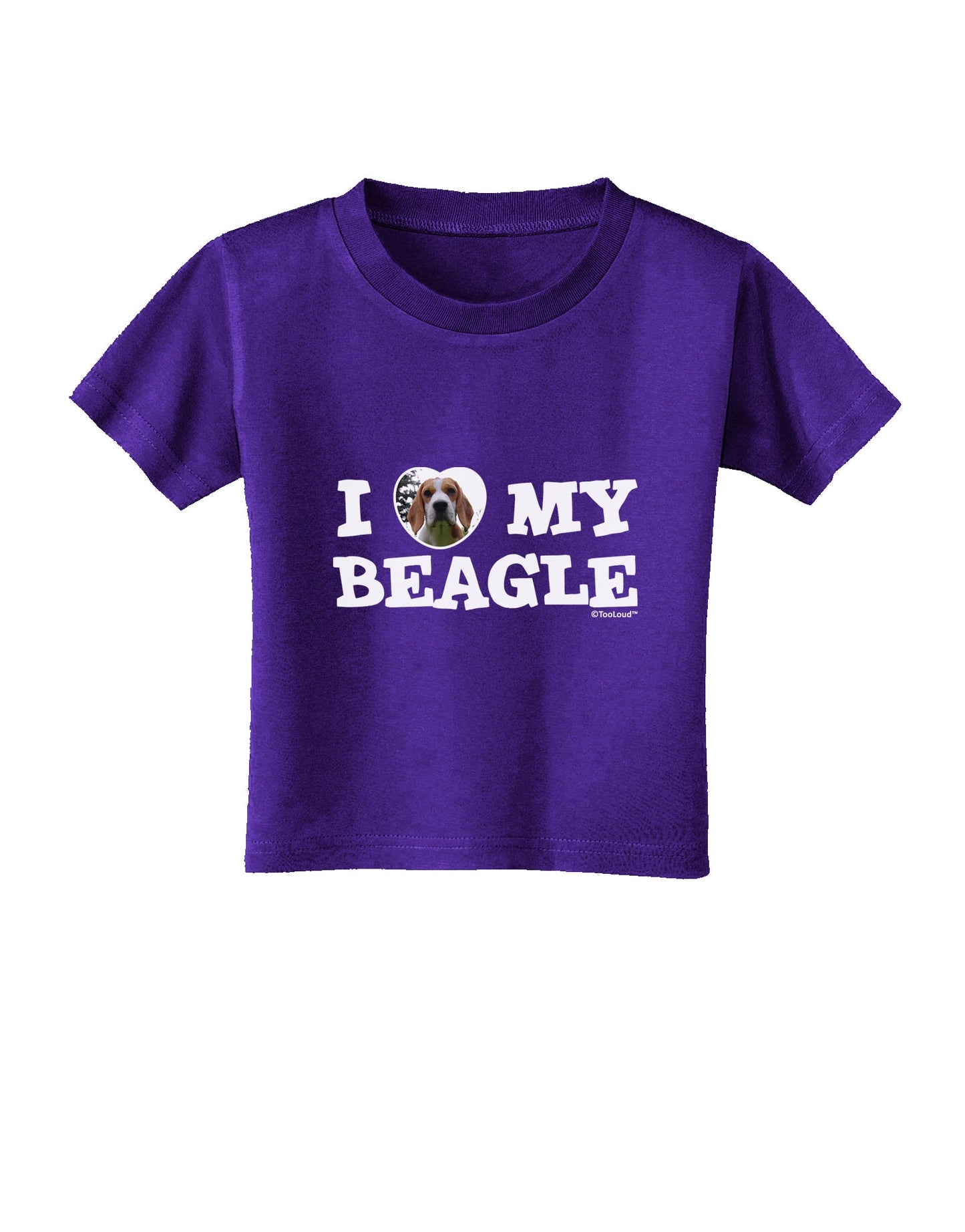 I Heart My Beagle Toddler T-Shirt Dark by TooLoud-Toddler T-Shirt-TooLoud-Purple-2T-Davson Sales