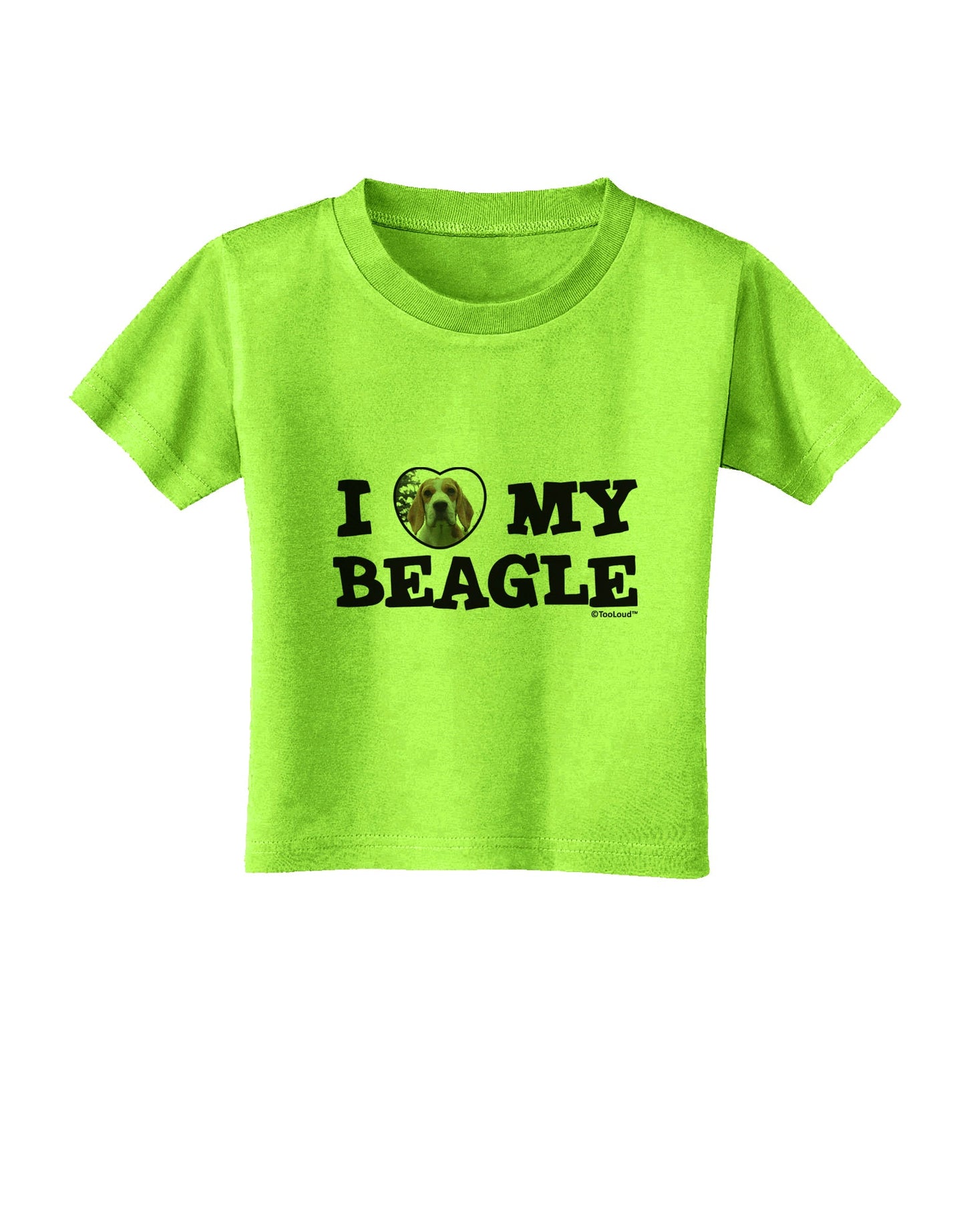 I Heart My Beagle Toddler T-Shirt by TooLoud-Toddler T-Shirt-TooLoud-Lime-Green-2T-Davson Sales