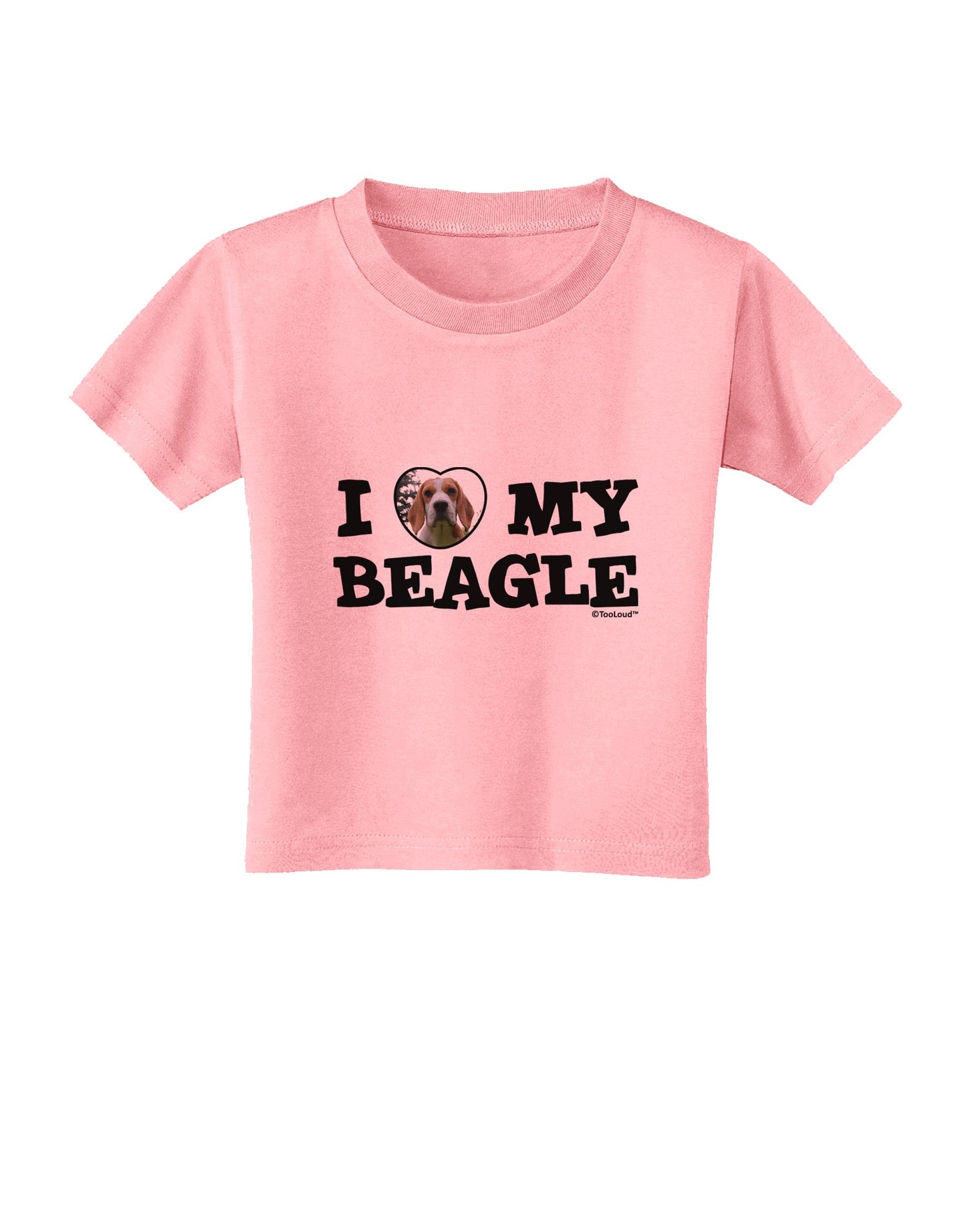 I Heart My Beagle Toddler T-Shirt by TooLoud-Toddler T-Shirt-TooLoud-Candy-Pink-2T-Davson Sales
