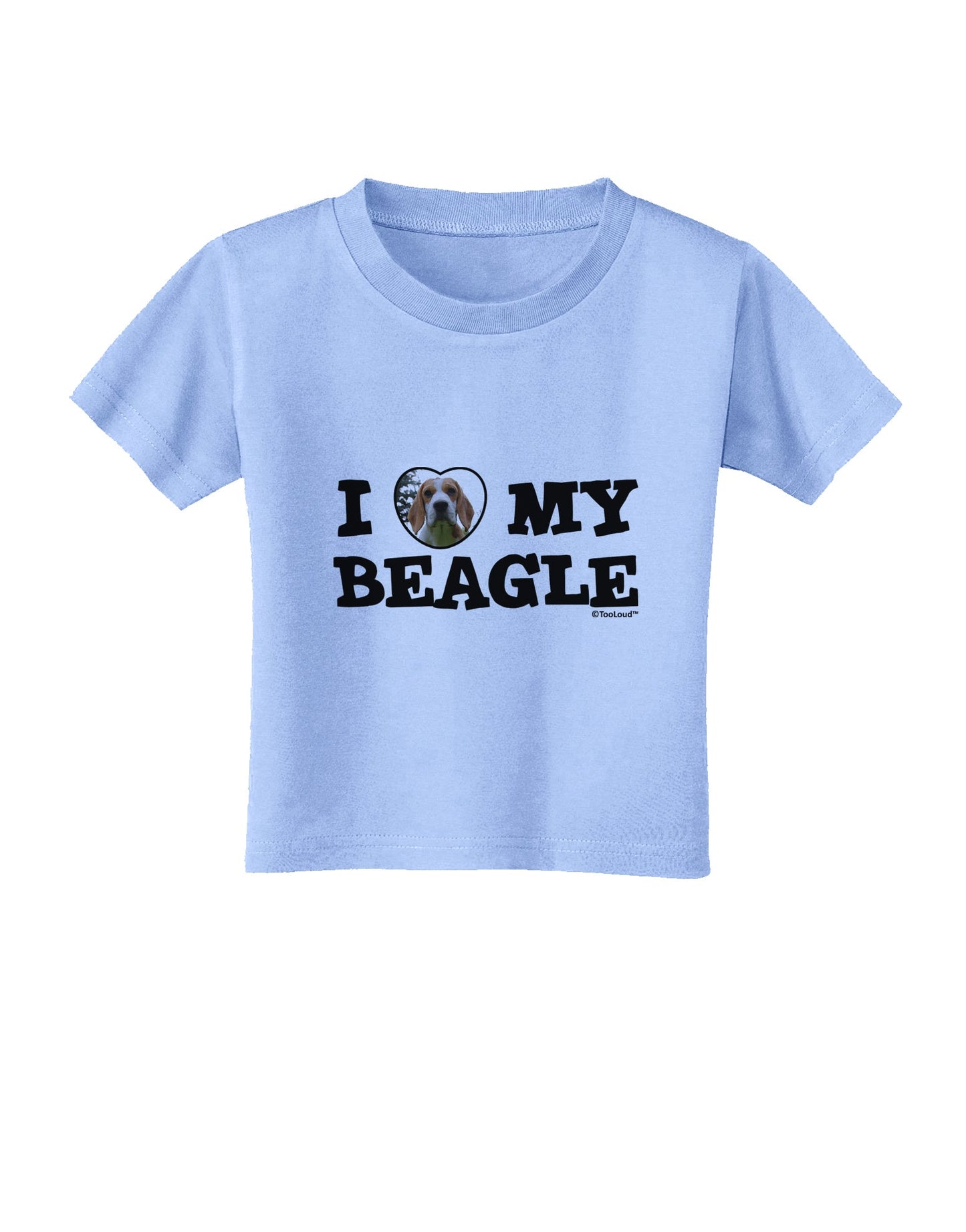 I Heart My Beagle Toddler T-Shirt by TooLoud-Toddler T-Shirt-TooLoud-Aquatic-Blue-2T-Davson Sales