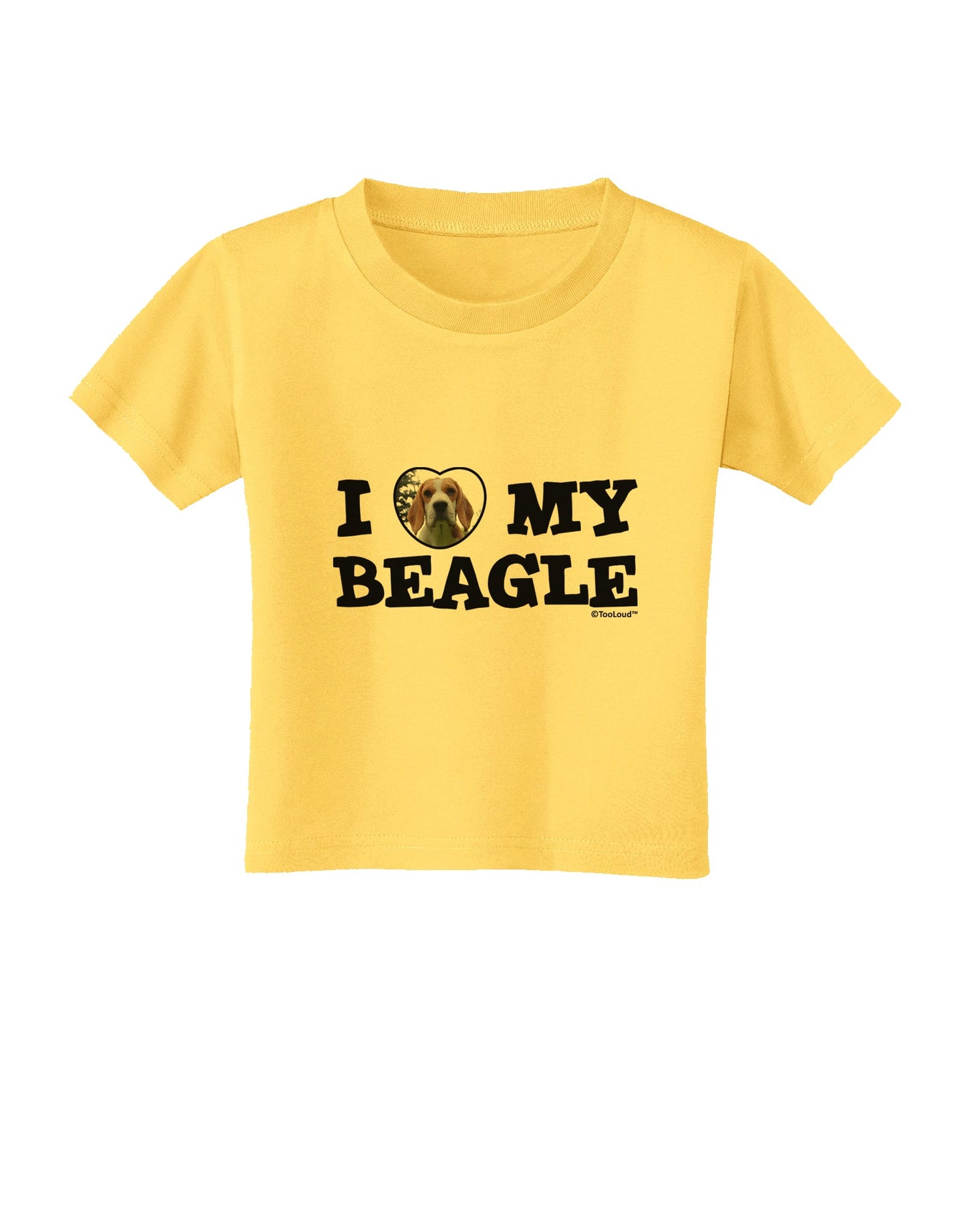 I Heart My Beagle Toddler T-Shirt by TooLoud-Toddler T-Shirt-TooLoud-Yellow-2T-Davson Sales