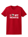 I Heart My Beagle Womens Dark T-Shirt by TooLoud-Womens T-Shirt-TooLoud-Red-X-Small-Davson Sales