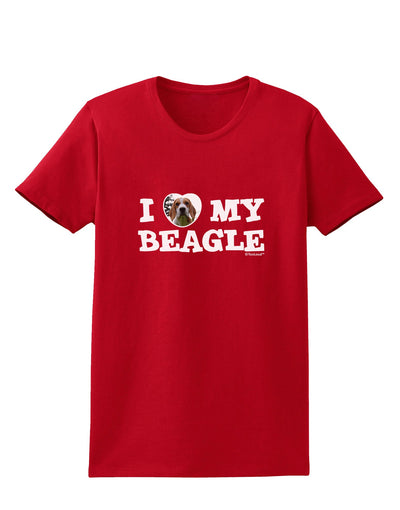 I Heart My Beagle Womens Dark T-Shirt by TooLoud-Womens T-Shirt-TooLoud-Red-X-Small-Davson Sales