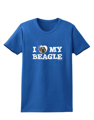 I Heart My Beagle Womens Dark T-Shirt by TooLoud-Womens T-Shirt-TooLoud-Royal-Blue-X-Small-Davson Sales