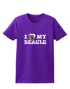 I Heart My Beagle Womens Dark T-Shirt by TooLoud-Womens T-Shirt-TooLoud-Purple-X-Small-Davson Sales