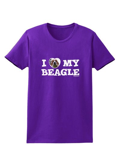 I Heart My Beagle Womens Dark T-Shirt by TooLoud-Womens T-Shirt-TooLoud-Purple-X-Small-Davson Sales