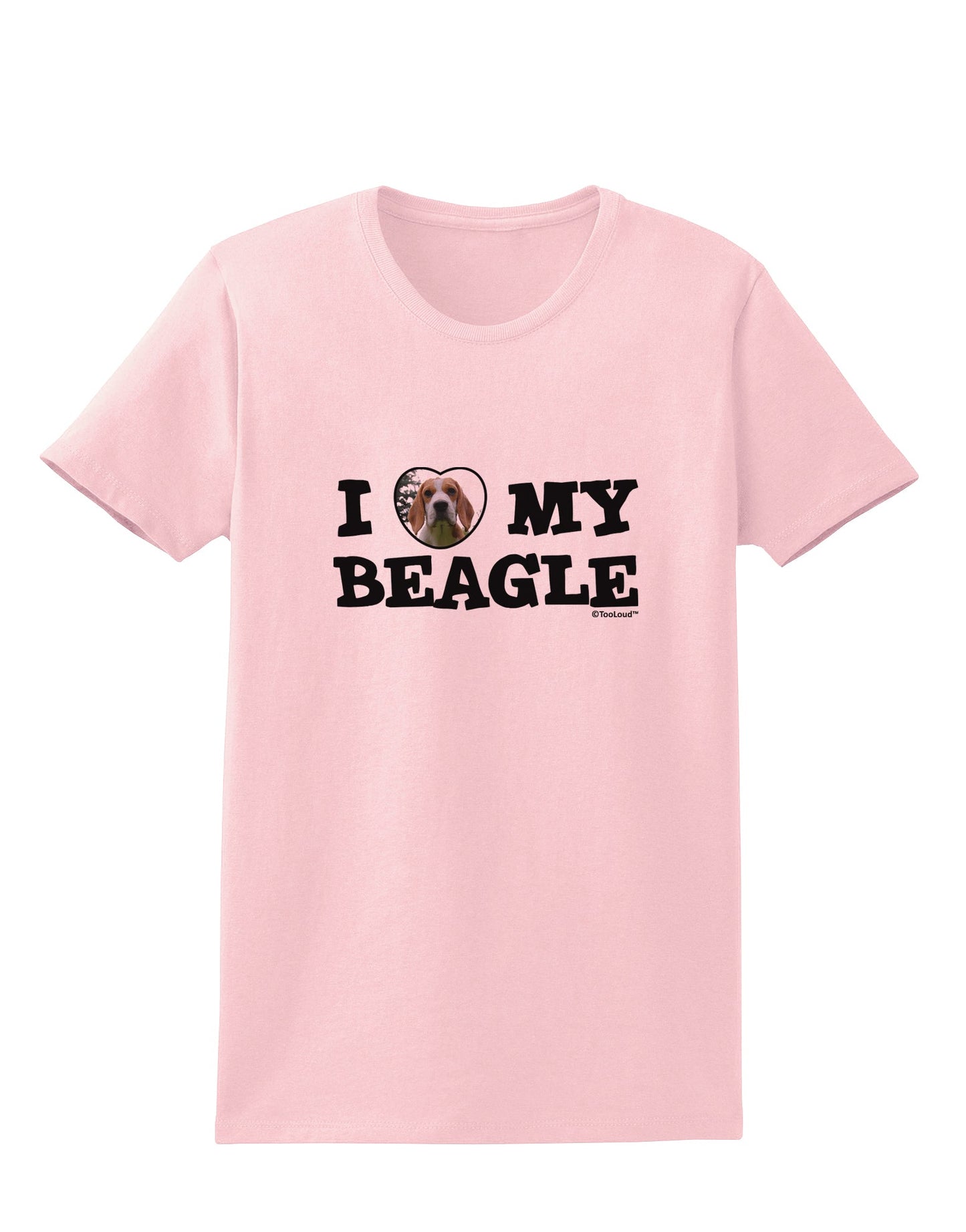 I Heart My Beagle Womens T-Shirt by TooLoud-Womens T-Shirt-TooLoud-PalePink-X-Small-Davson Sales