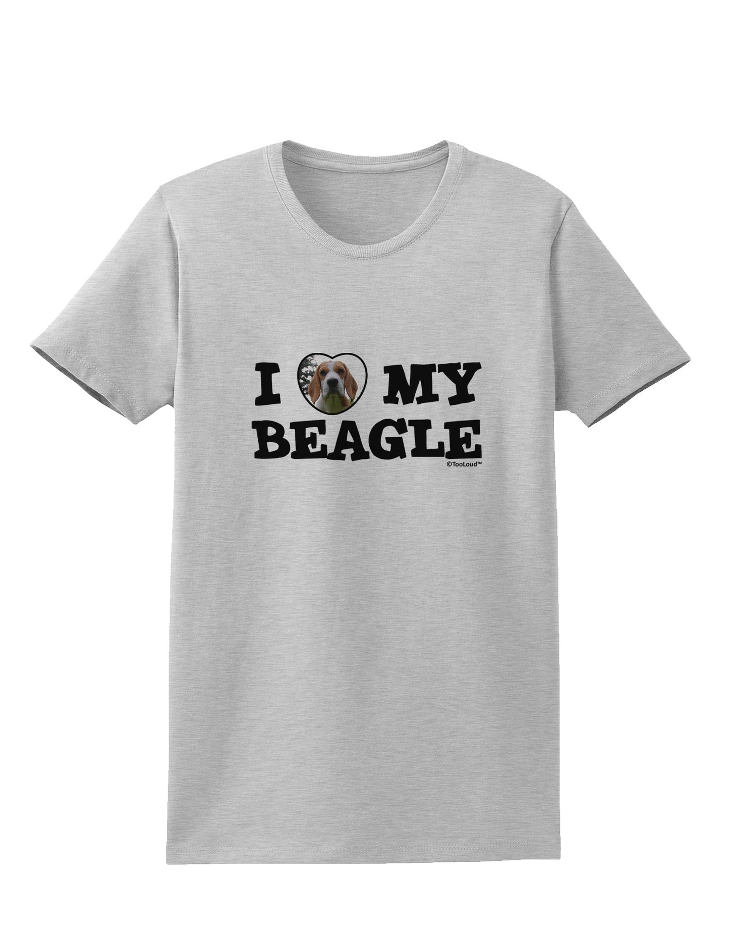 I Heart My Beagle Womens T-Shirt by TooLoud-Womens T-Shirt-TooLoud-AshGray-X-Small-Davson Sales