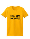 I Heart My Beagle Womens T-Shirt by TooLoud-Womens T-Shirt-TooLoud-Gold-X-Small-Davson Sales