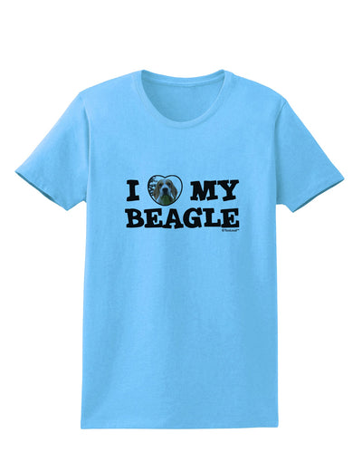 I Heart My Beagle Womens T-Shirt by TooLoud-Womens T-Shirt-TooLoud-Aquatic-Blue-X-Small-Davson Sales