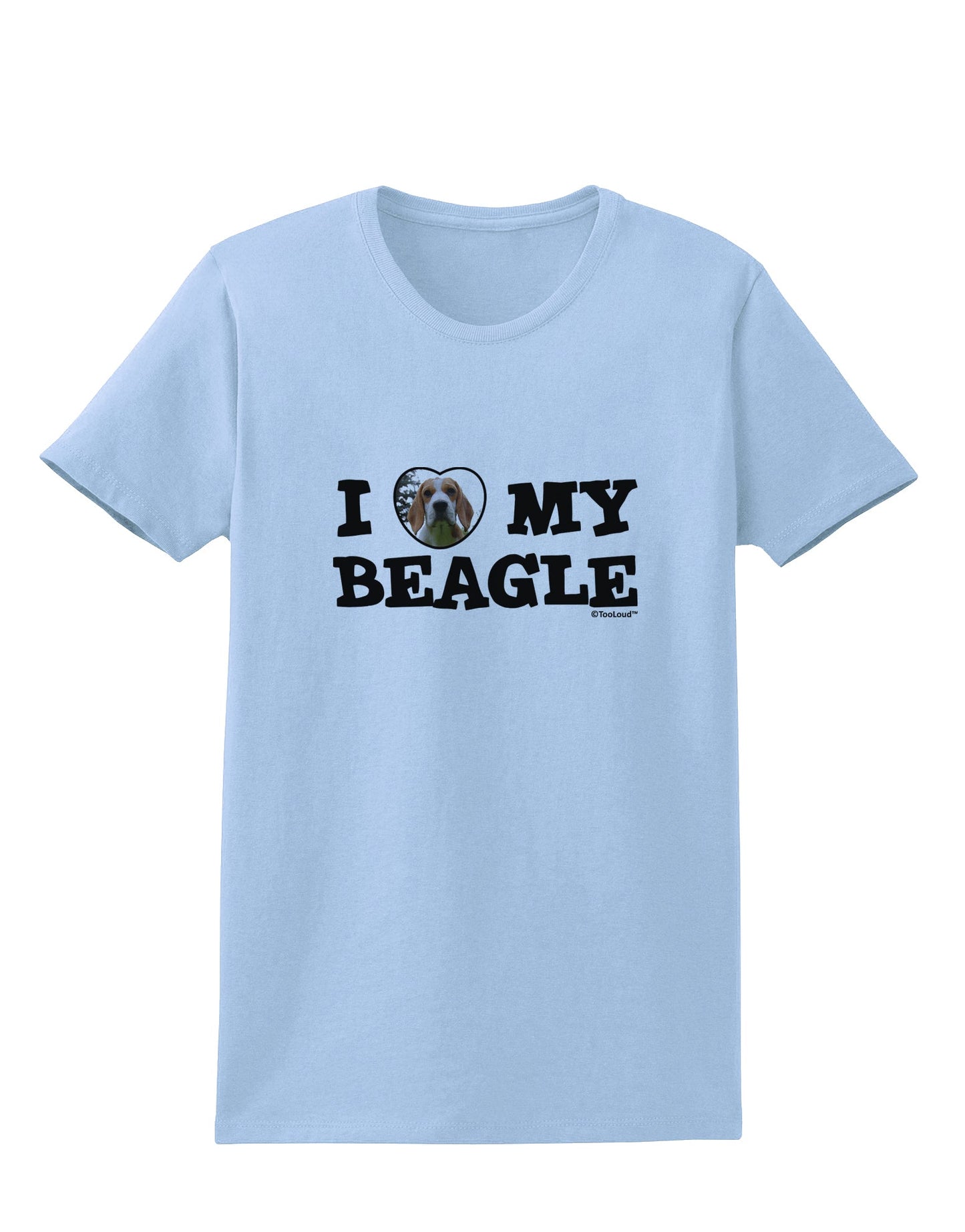 I Heart My Beagle Womens T-Shirt by TooLoud-Womens T-Shirt-TooLoud-Light-Blue-X-Small-Davson Sales
