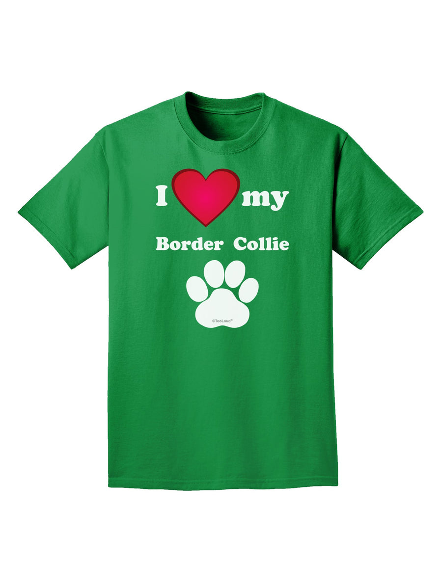 I Heart My Border Collie Adult Dark T-Shirt by TooLoud-Mens T-Shirt-TooLoud-Purple-Small-Davson Sales