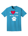 I Heart My Border Collie Adult Dark T-Shirt by TooLoud-Mens T-Shirt-TooLoud-Turquoise-Small-Davson Sales