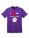 I Heart My Border Collie Adult Dark T-Shirt by TooLoud-Mens T-Shirt-TooLoud-Purple-Small-Davson Sales