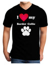 I Heart My Border Collie Adult Dark V-Neck T-Shirt by TooLoud-TooLoud-Black-Small-Davson Sales