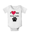 I Heart My Border Collie Baby Romper Bodysuit by TooLoud-TooLoud-White-06-Months-Davson Sales