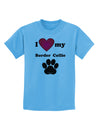 I Heart My Border Collie Childrens T-Shirt by TooLoud-TooLoud-Aquatic-Blue-X-Small-Davson Sales