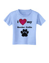 I Heart My Border Collie Toddler T-Shirt by TooLoud-Toddler T-Shirt-TooLoud-Aquatic-Blue-2T-Davson Sales