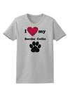 I Heart My Border Collie Womens T-Shirt by TooLoud-TooLoud-AshGray-X-Small-Davson Sales