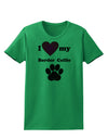 I Heart My Border Collie Womens T-Shirt by TooLoud-TooLoud-Kelly-Green-X-Small-Davson Sales