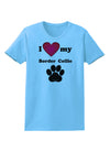 I Heart My Border Collie Womens T-Shirt by TooLoud-TooLoud-Aquatic-Blue-X-Small-Davson Sales