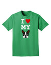 I Heart My Boston Terrier Adult Dark T-Shirt-Mens T-Shirt-TooLoud-Kelly-Green-Small-Davson Sales