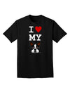 I Heart My Boston Terrier Adult Dark T-Shirt-Mens T-Shirt-TooLoud-Black-Small-Davson Sales