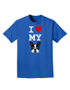 I Heart My Boston Terrier Adult Dark T-Shirt-Mens T-Shirt-TooLoud-Royal-Blue-Small-Davson Sales