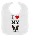 I Heart My Boston Terrier Baby Bib