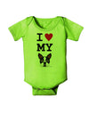 I Heart My Boston Terrier Baby Romper Bodysuit-Baby Romper-TooLoud-Lime-Green-06-Months-Davson Sales