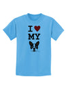 I Heart My Boston Terrier Childrens T-Shirt-Childrens T-Shirt-TooLoud-Aquatic-Blue-X-Small-Davson Sales