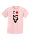 I Heart My Boston Terrier Childrens T-Shirt-Childrens T-Shirt-TooLoud-PalePink-X-Small-Davson Sales