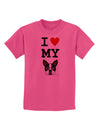 I Heart My Boston Terrier Childrens T-Shirt-Childrens T-Shirt-TooLoud-Sangria-X-Small-Davson Sales