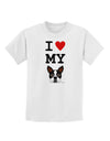 I Heart My Boston Terrier Childrens T-Shirt-Childrens T-Shirt-TooLoud-White-X-Small-Davson Sales