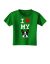 I Heart My Boston Terrier Toddler T-Shirt Dark-Toddler T-Shirt-TooLoud-Royal-Blue-2T-Davson Sales